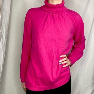 Fashion Bug 100% Cotton Pink Turtle Neck Sweater